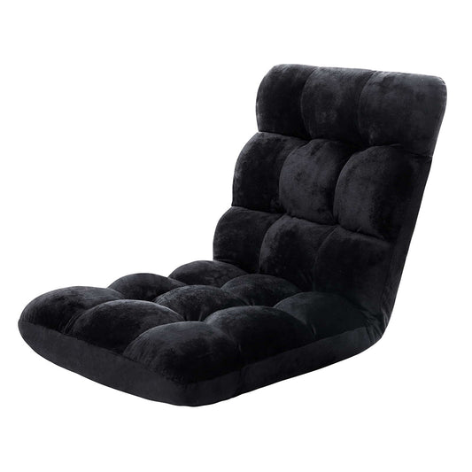 Marlook Lounge Sofa Bed Flannel Fabric Black