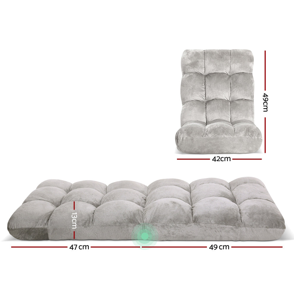 Marlook Lounge Sofa Bed Flannel Fabric Grey