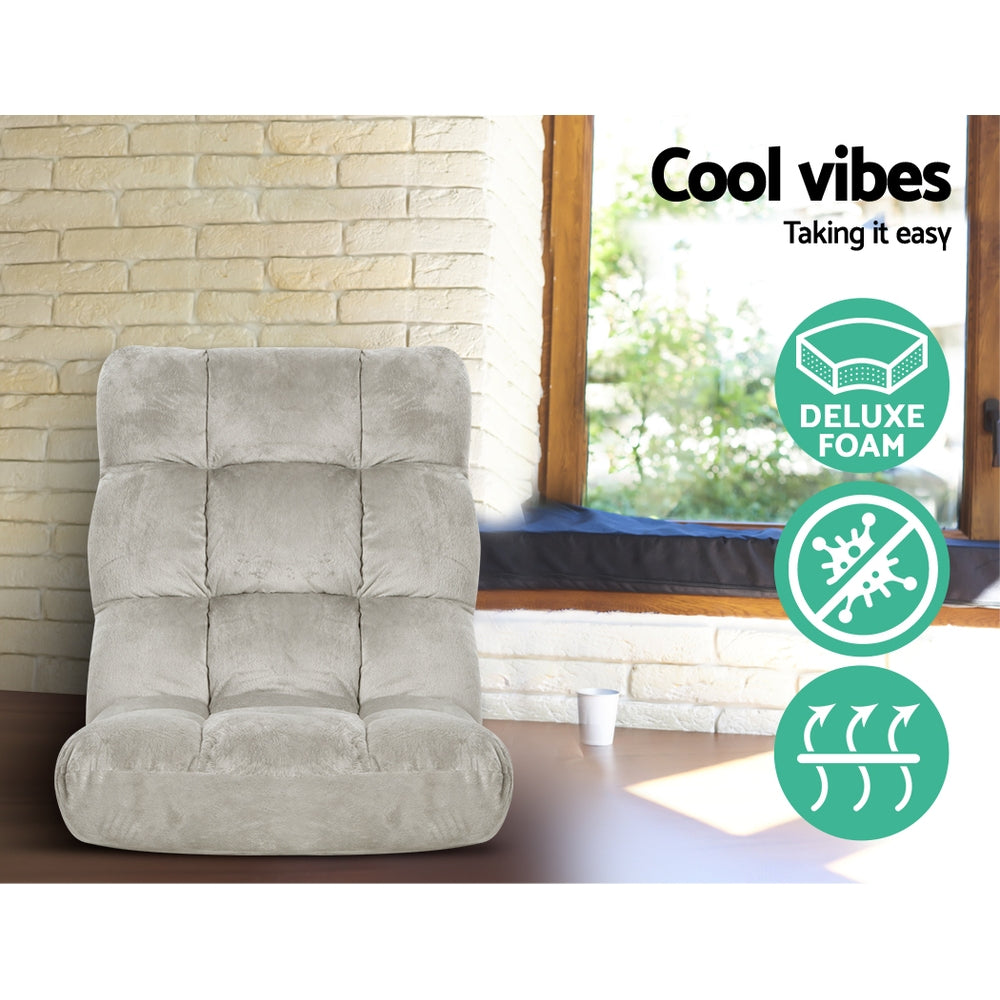 Marlook Lounge Sofa Bed Flannel Fabric Grey