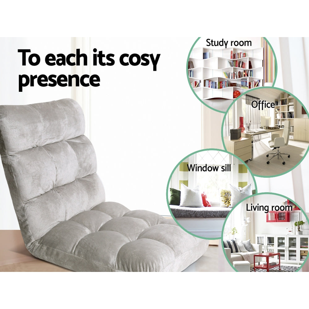 Marlook Lounge Sofa Bed Flannel Fabric Grey