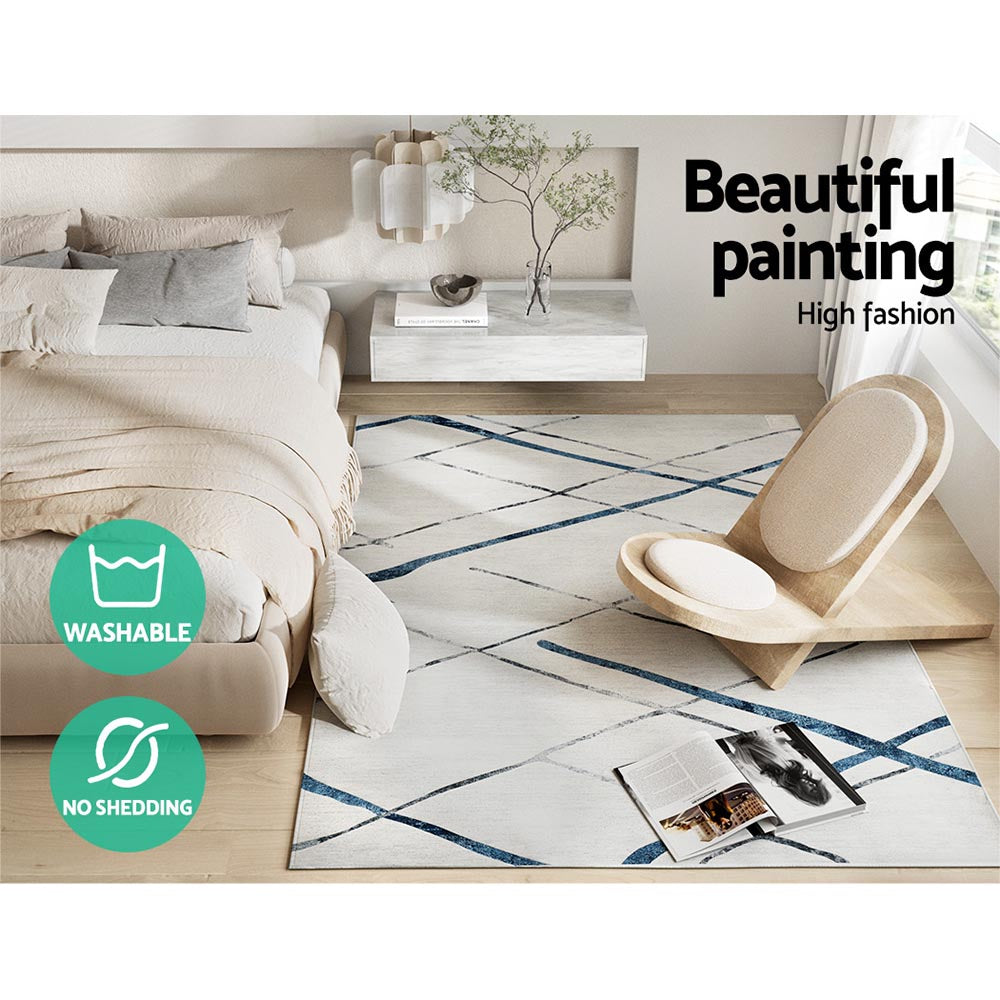 Marlook Floor Rug 160x230 Washable Mat Carpet Short Pile Jaca