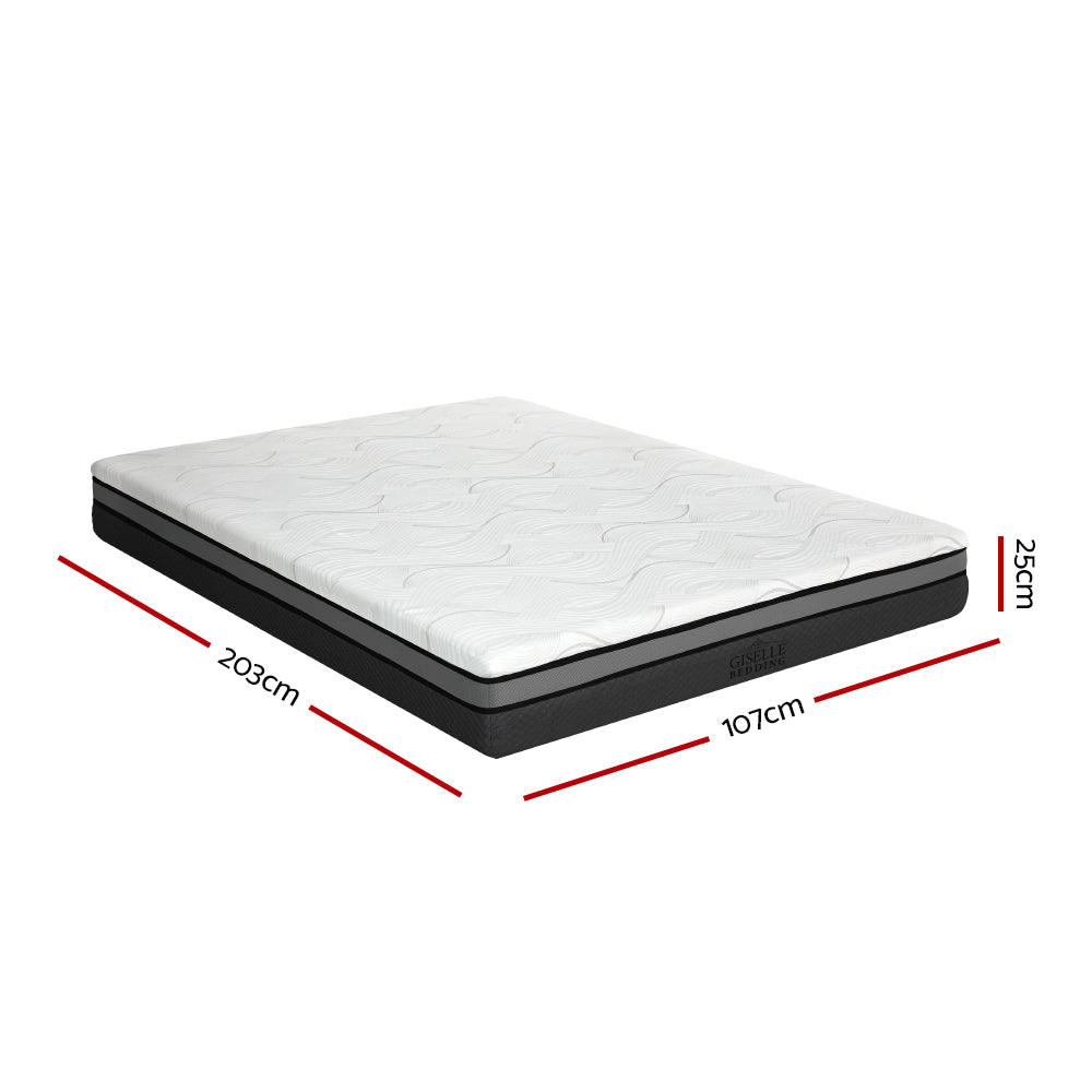 Marlook Bedding Memory Foam Mattress Bed Cool Gel Comfort King Single 25cm