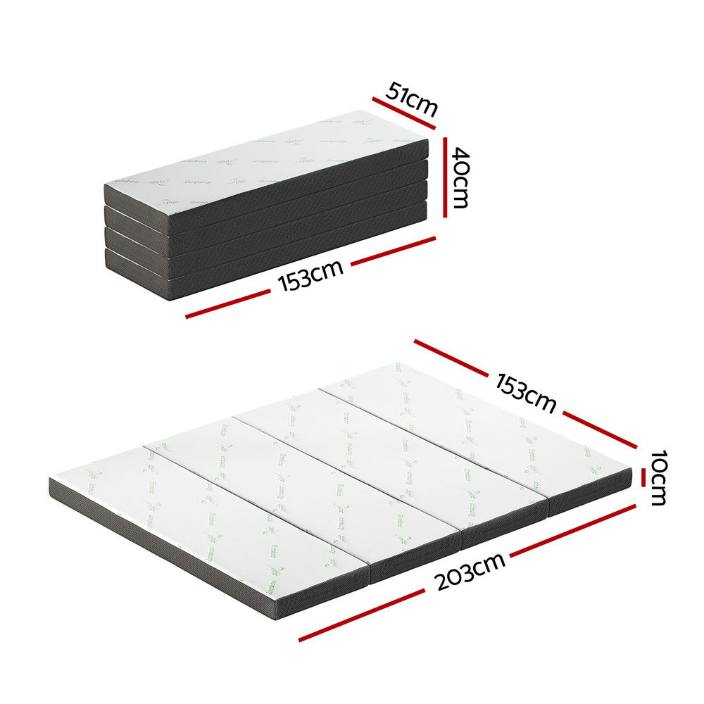 Marlook Bedding Foldable Mattress Folding Foam Queen Bamboo