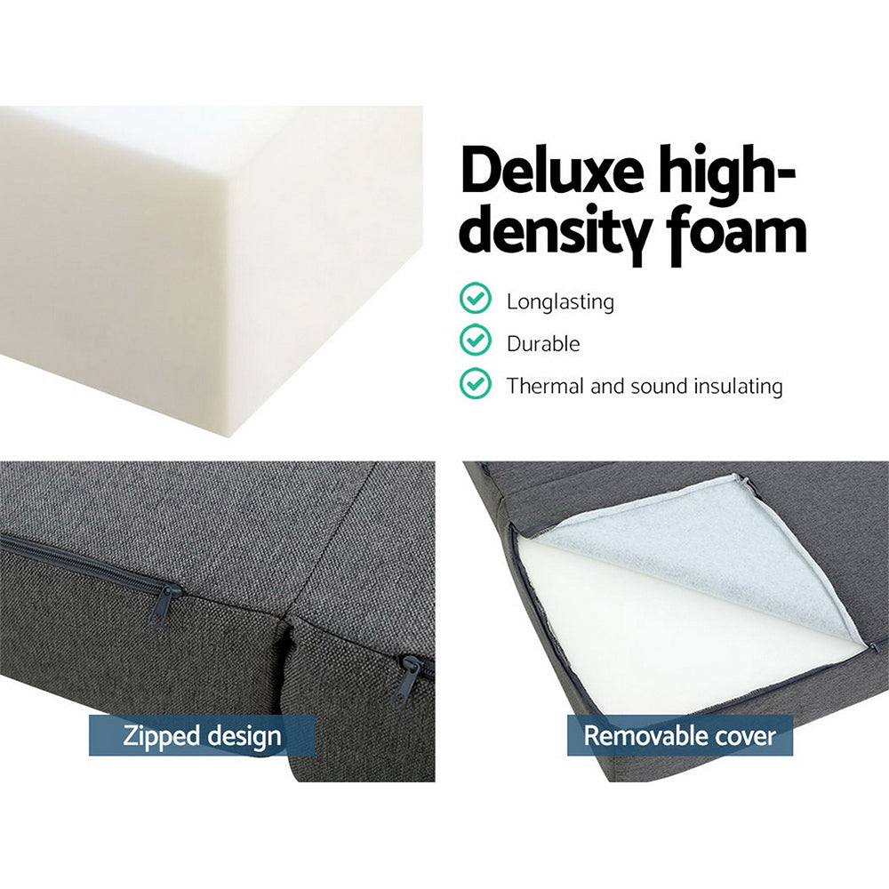 Marlook Bedding Foldable Mattress Folding Foam Single Grey