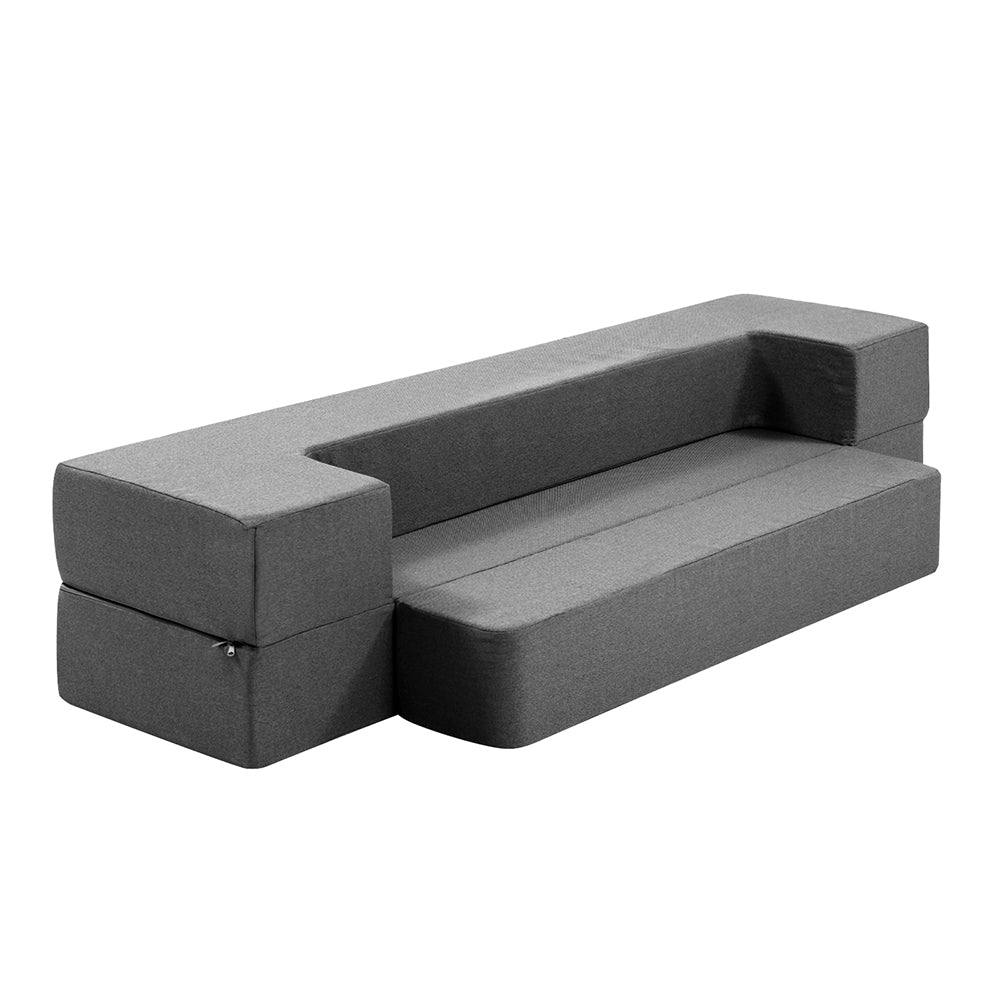 Marlook Bedding Foldable Mattress Folding Foam Sofa Bed Chair Grey