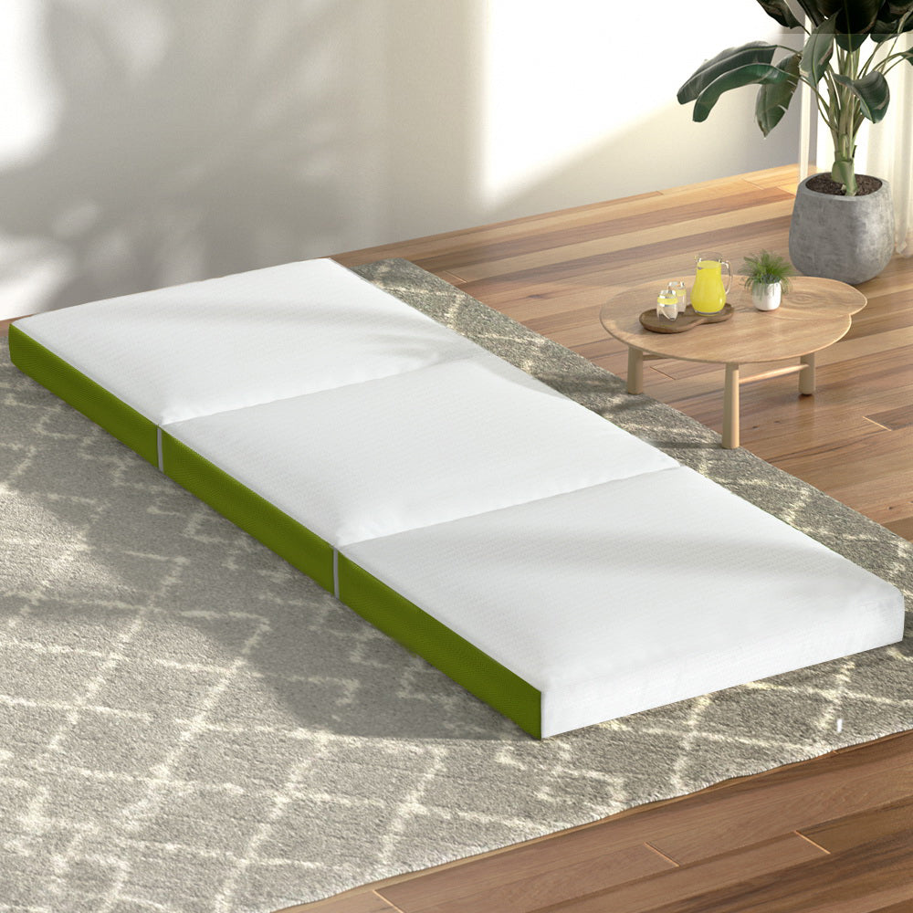 Marlook Bedding Foldable Mattress Folding Foam Trifold Green