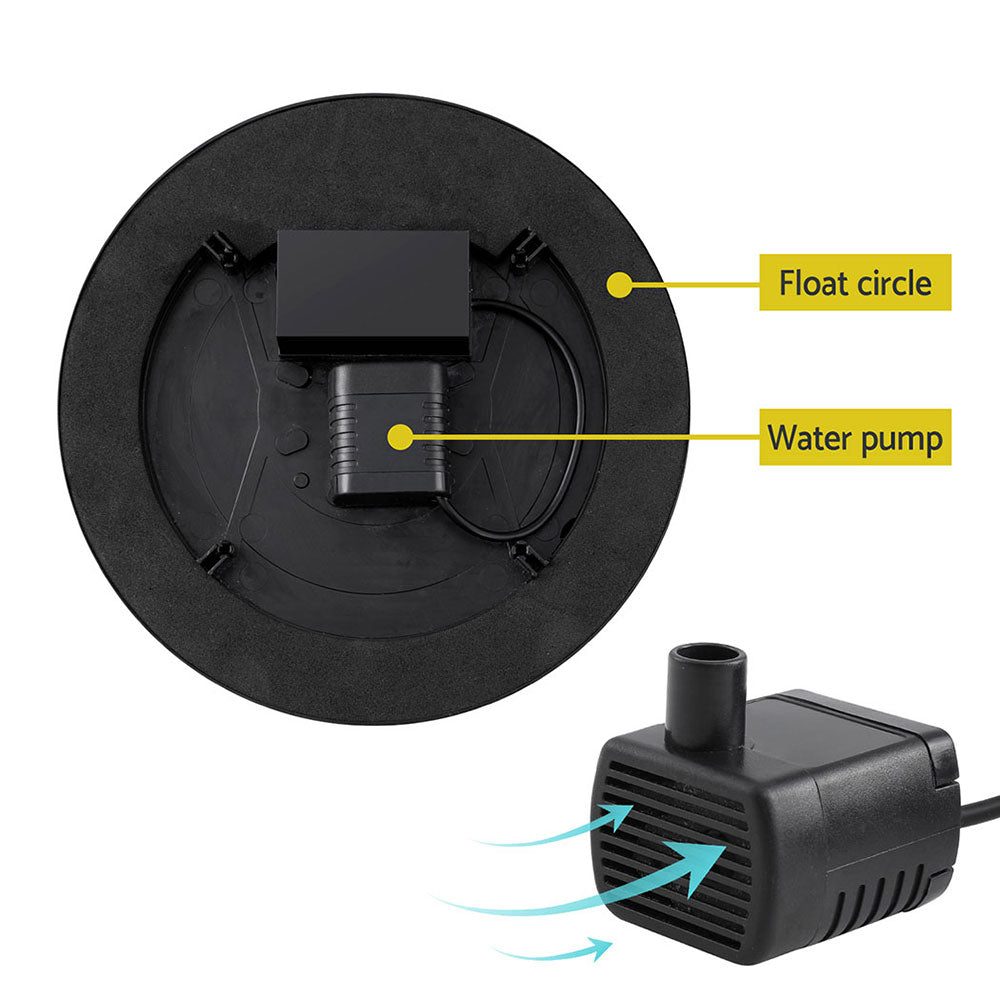 Marlook Floating Solar Pond Water Fountain Pump Submersible Fountains 250L/H