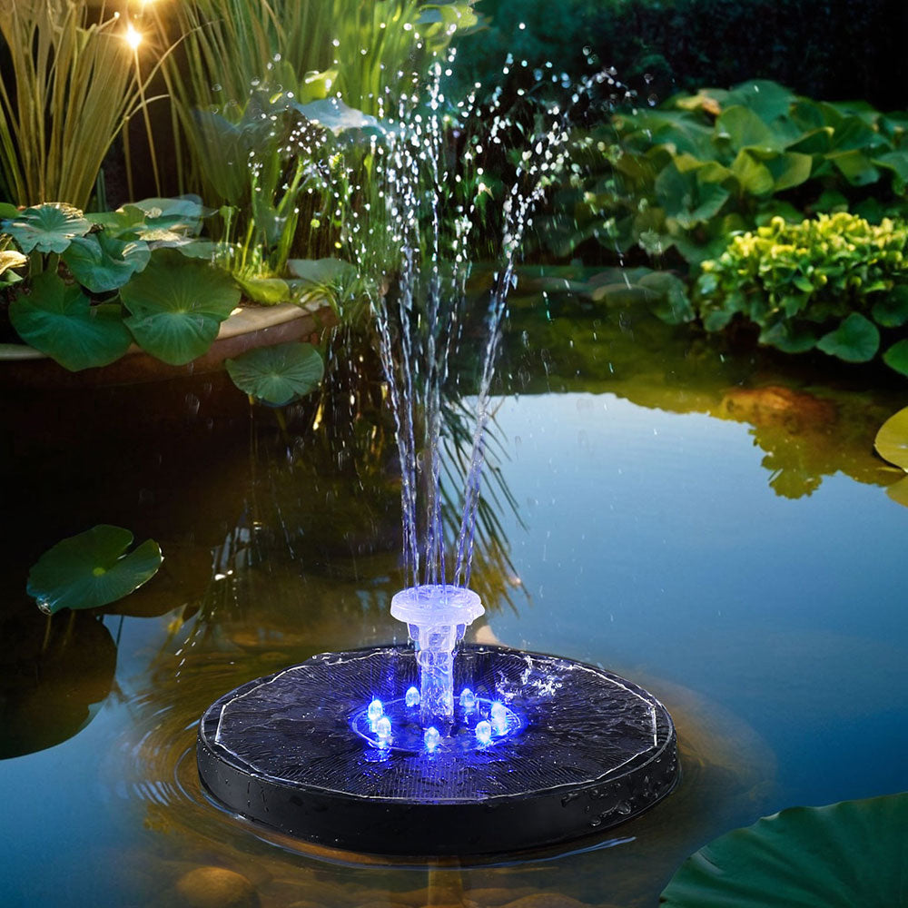 Marlook Floating Solar Pond Water Fountain Pump Outdoor Fountains LED Light