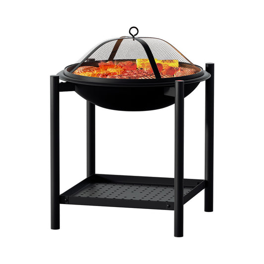 Marlook Fire Pit BBQ Grill 2-in-1 Outdoor