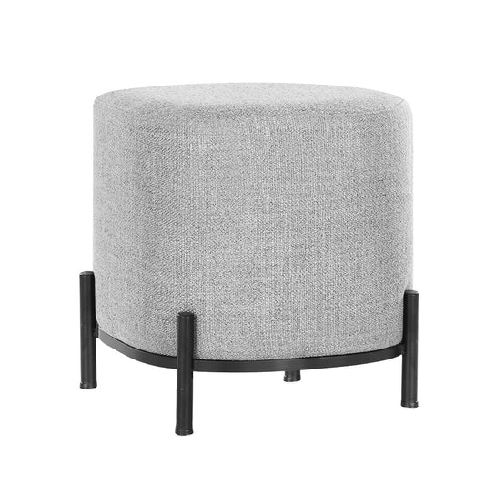 Marlook Ottoman Foot Stool Square Linen Grey