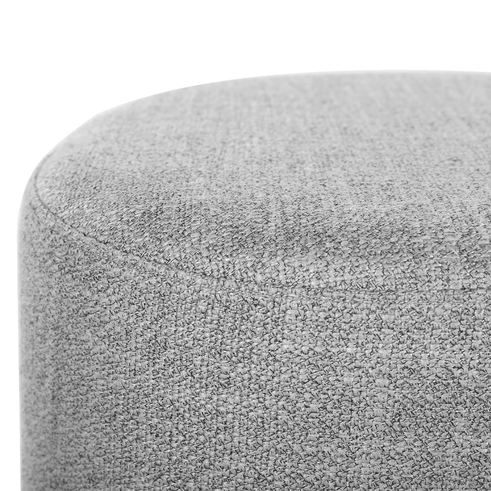 Marlook Ottoman Foot Stool Square Linen Grey
