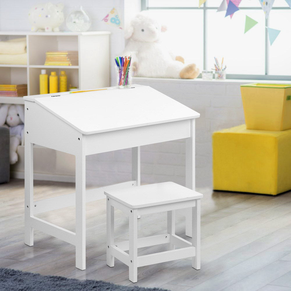 Marlook 2PCS Kids Table and Chairs Set Activity Children Playing Toys Study Desk