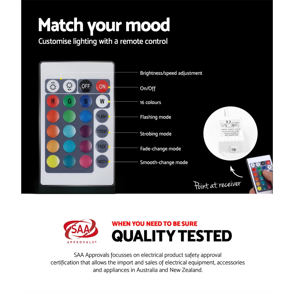 Marlook Bedside Table LED - HERES Black