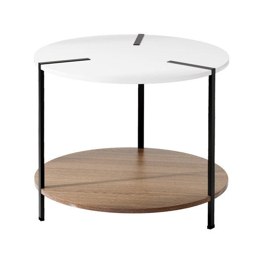 Marlook Coffee Table Side Table Round White Cedric