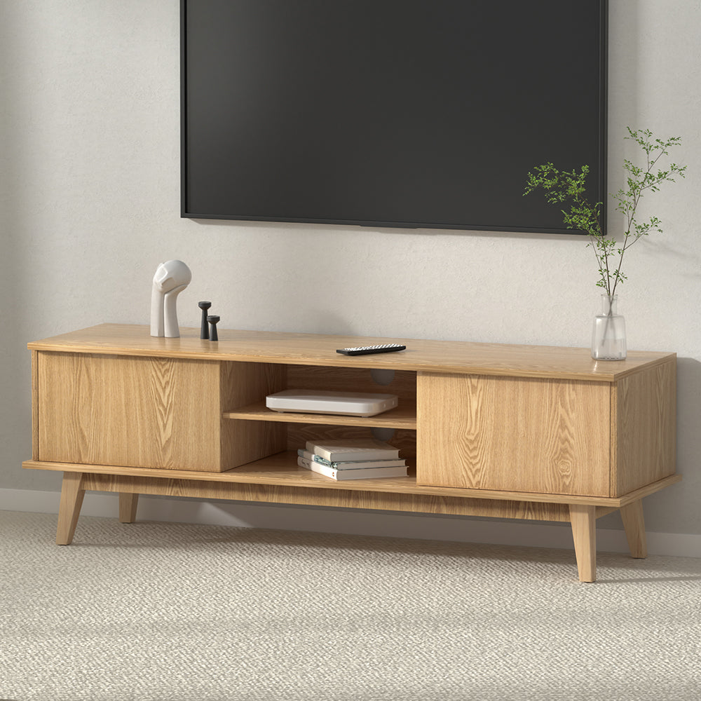 Marlook TV Cabinet Entertainment Unit Stand Storage Shelves TV Unit 140CM