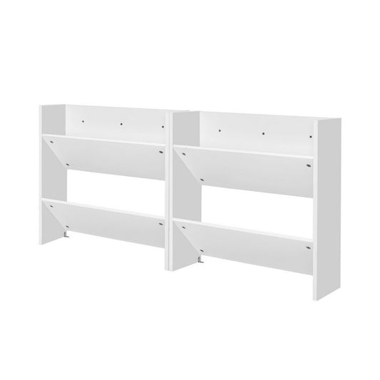 Marlook Shoe Rack 2-tier 12 Pairs Wall Mounted x2 - White