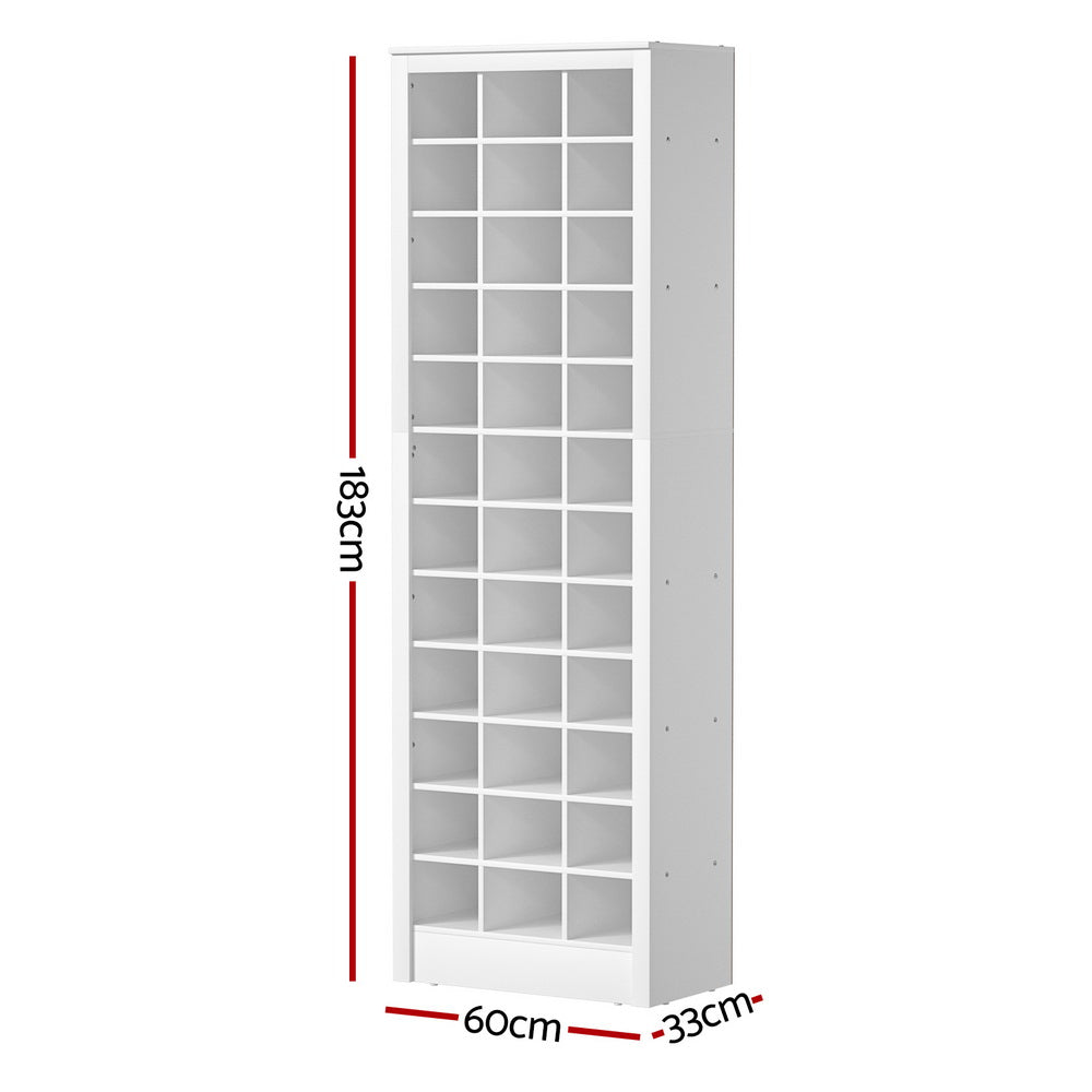 Marlook Shoe Rack 12-tier 36 Pairs Storage White