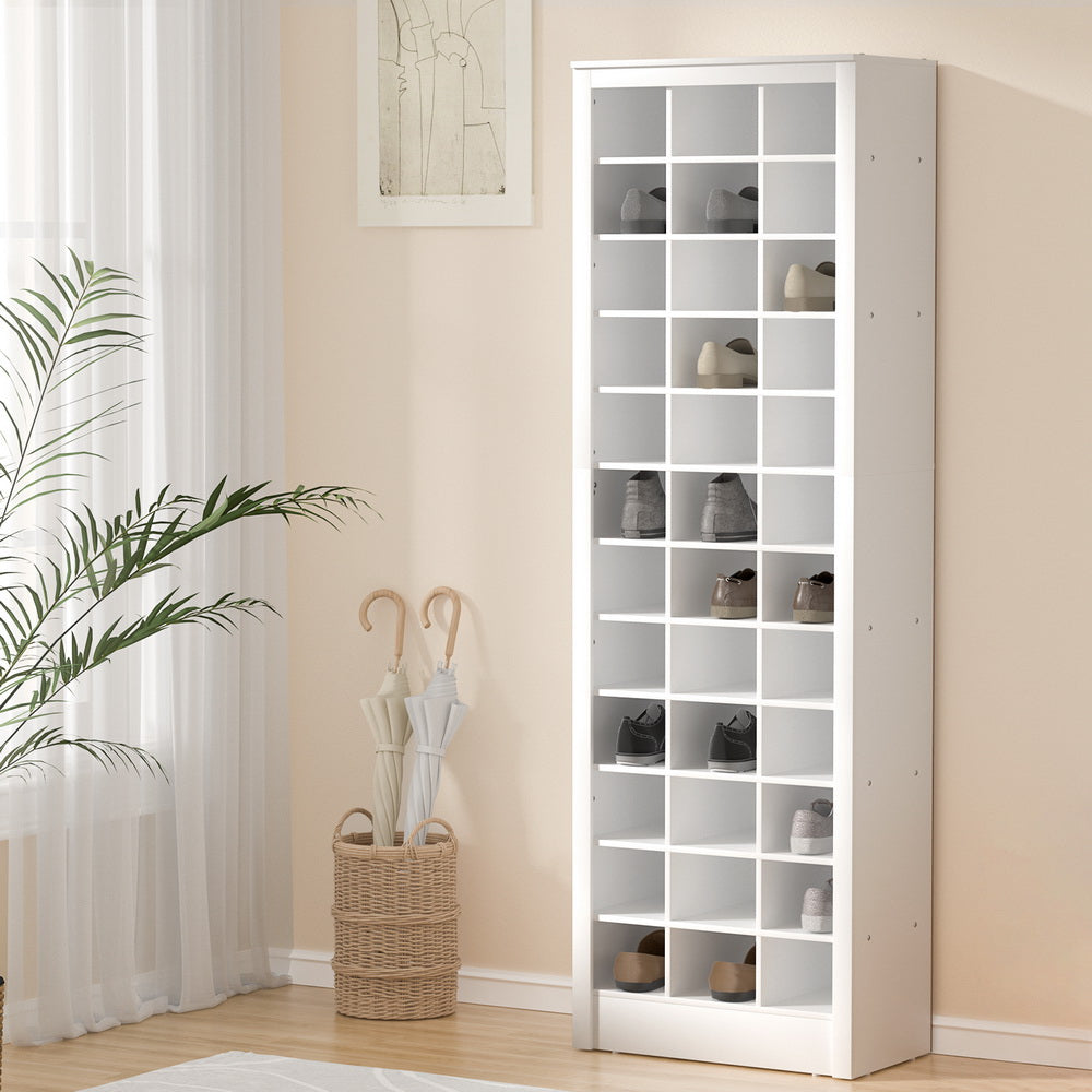 Marlook Shoe Rack 12-tier 36 Pairs Storage White
