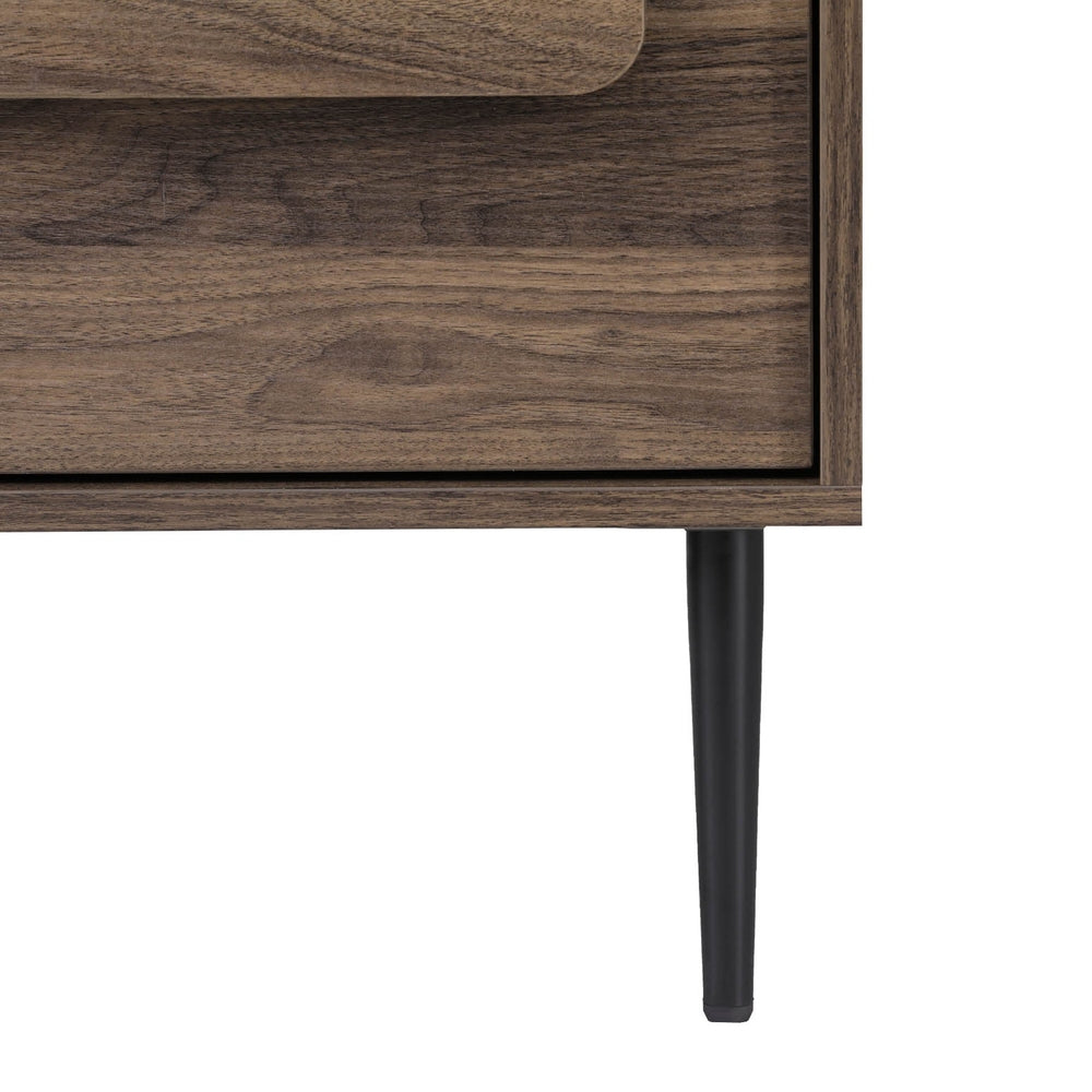 Marlook Bedside Table Nightstand 2 Drawers - Walnut