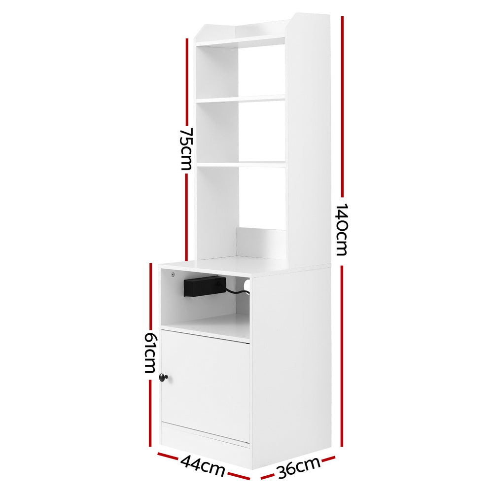 Marlook Bedside Table Nightstand Charging Station