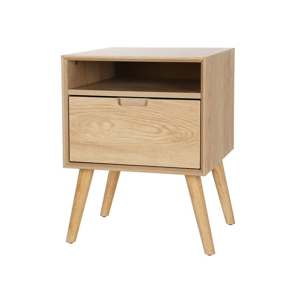 Marlook Bedside Table Drawers Side Table Shelf Storage Cabinet Nightstand GORR
