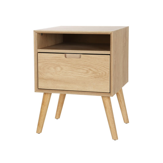 Marlook Bedside Table Drawers Side Table Shelf Storage Cabinet Nightstand GORR