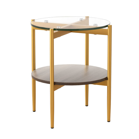 Marlook Coffee Table 45CM Round Tempered Glass Carol