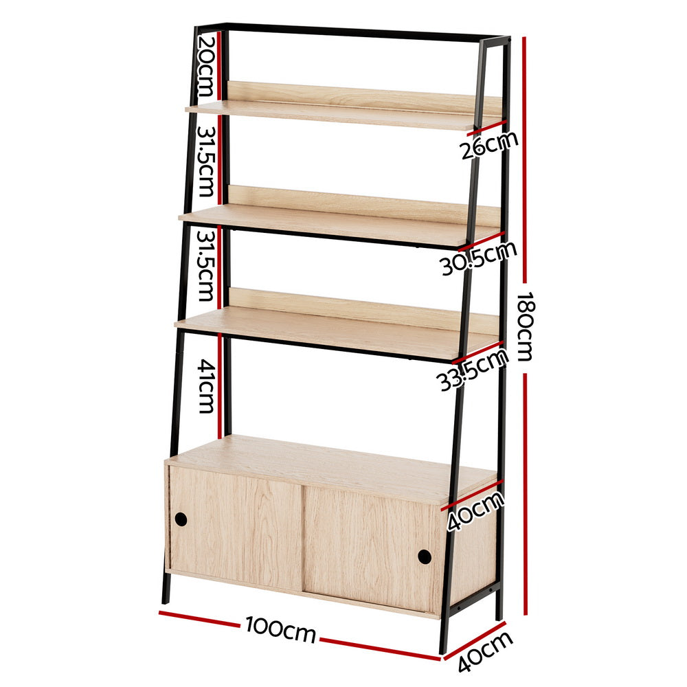 Marlook Bookshelf 5 Tier Cube Cabinet MIRA Oak