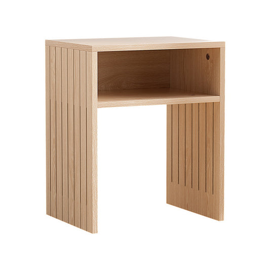 Marlook Coffee Table Storage Shelf Fluted Side Pine