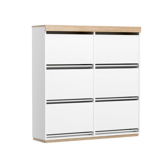 Marlook Shoe Rack Cabinet 3-Tier 45 Pairs White