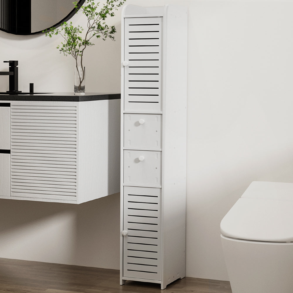 Marlook Bathroom Toilet Storage Cabinet Laundry Tallboy Cupboard Slim Corner