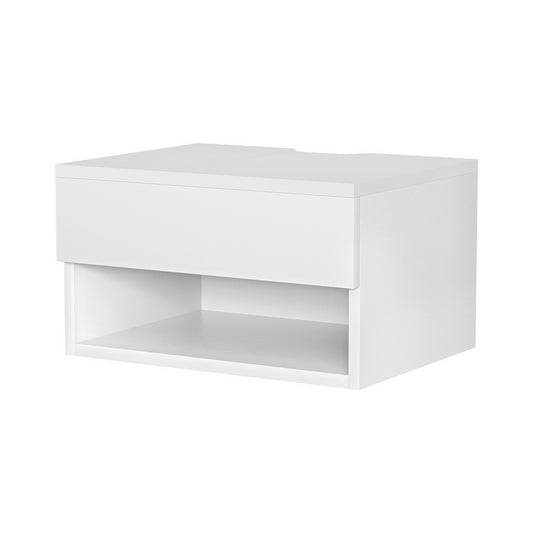 Marlook Floating Bedside Table Nightstand Drawer White