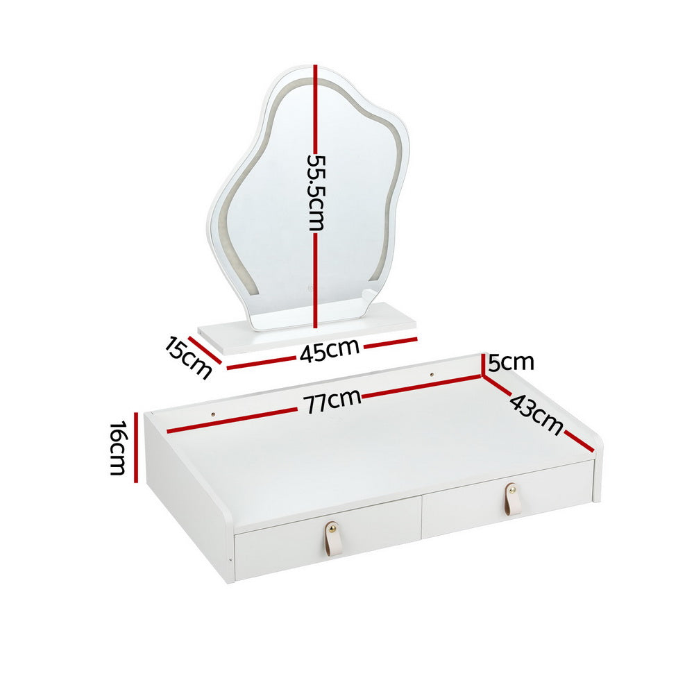 Marlook Dressing Table Floating LED White Daphne