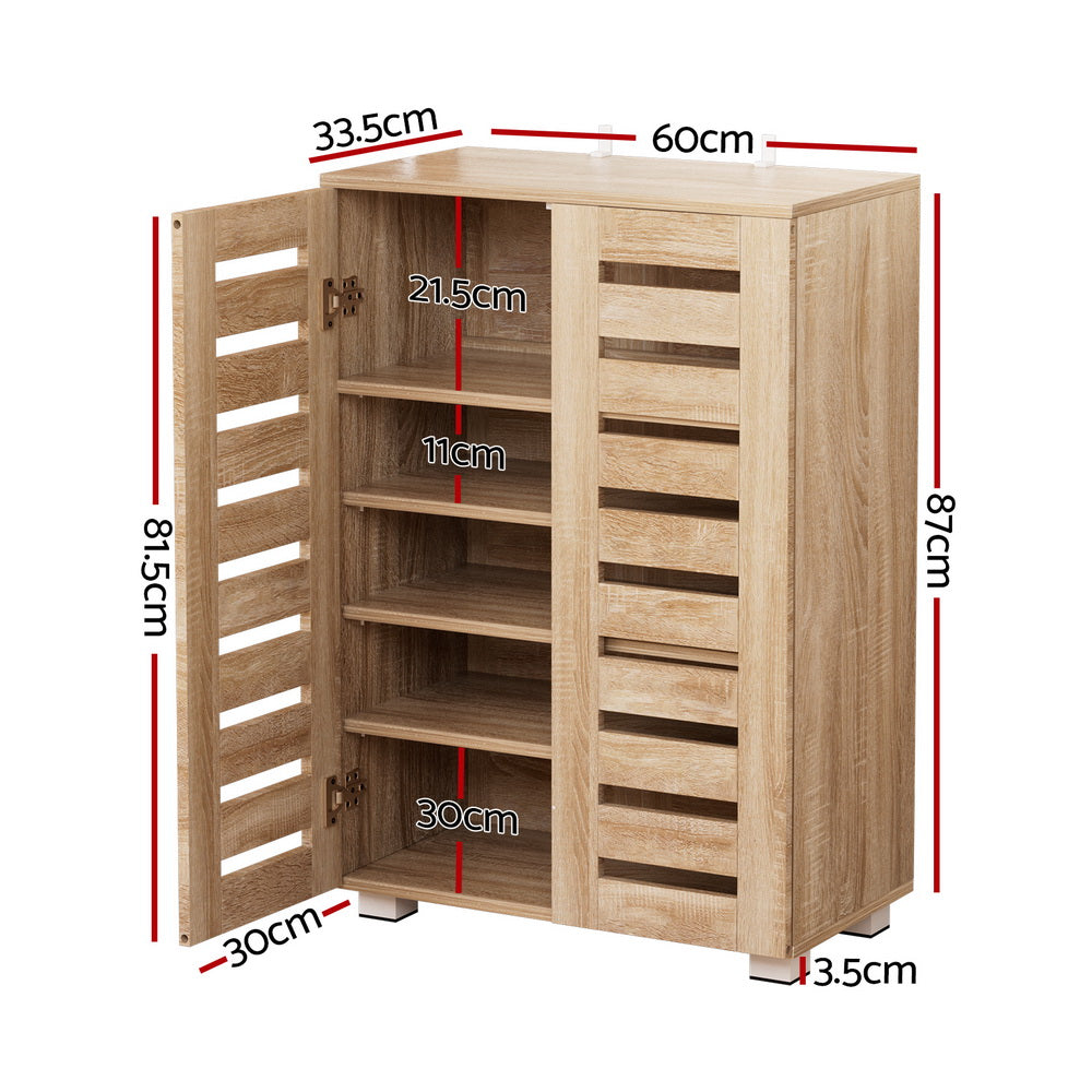 Marlook Shoe Rack Cabinet 20 Pairs 5-tier Wood Alster