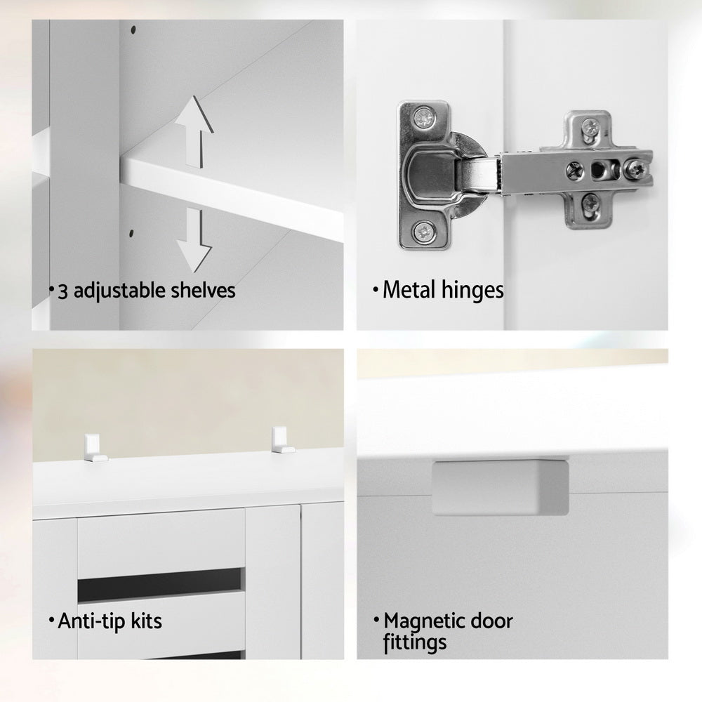 Marlook Shoe Rack Cabinet 20 Pairs 5-tier White Alster
