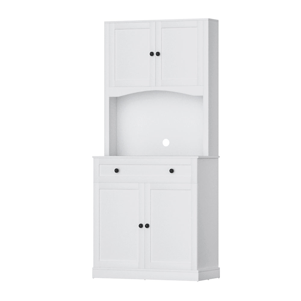 Marlook Buffet Sideboard Cabinet Cupboard Pantry Storage Shelves Hutch White