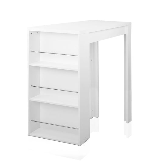 Marlook Bar Table 3-tier Storage Shelves White
