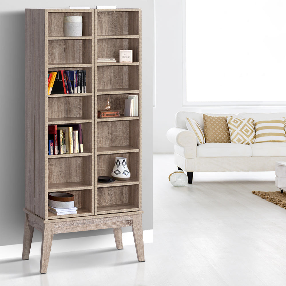 Marlook Bookshelf CD Storage Rack - BERG Oak
