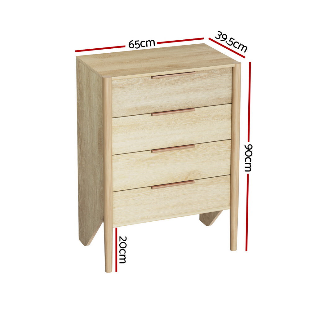 Marlook 4 Chest of Drawers Tallboy - INEZ Pine