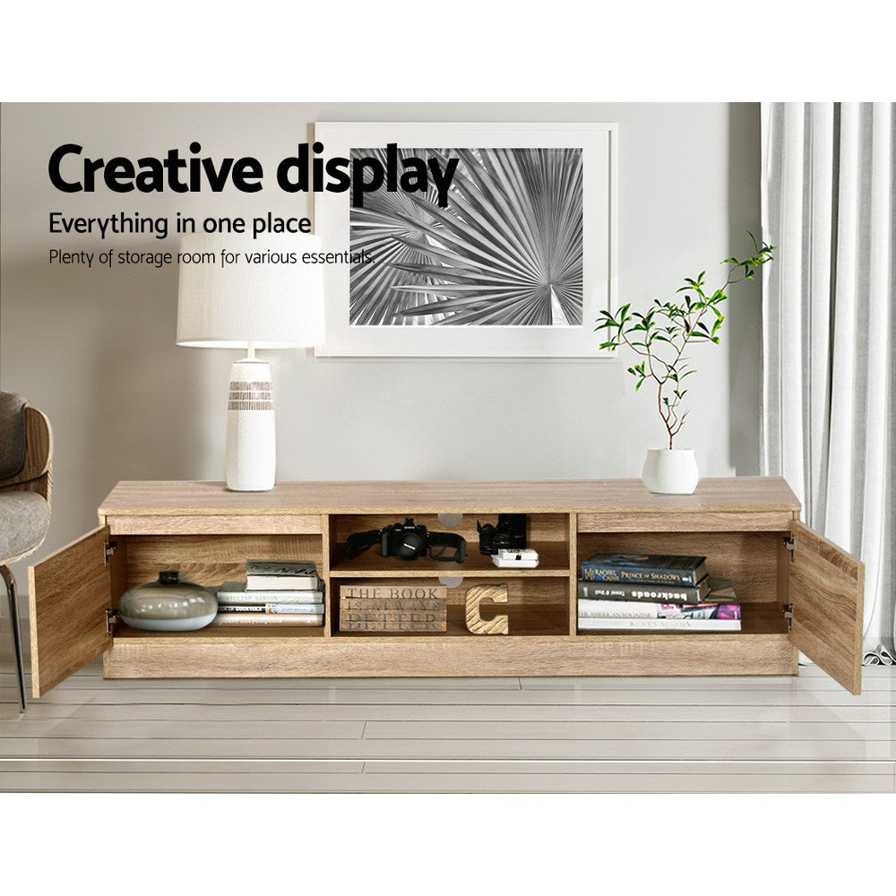 Marlook TV Cabinet Entertainment Unit 160cm Pine Charles