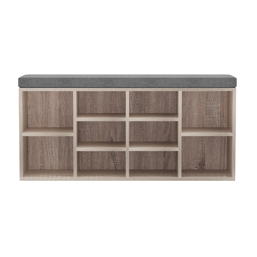 Marlook Shoe Rack Cabinet Shoe Bench Fabric Seat Pine BOA