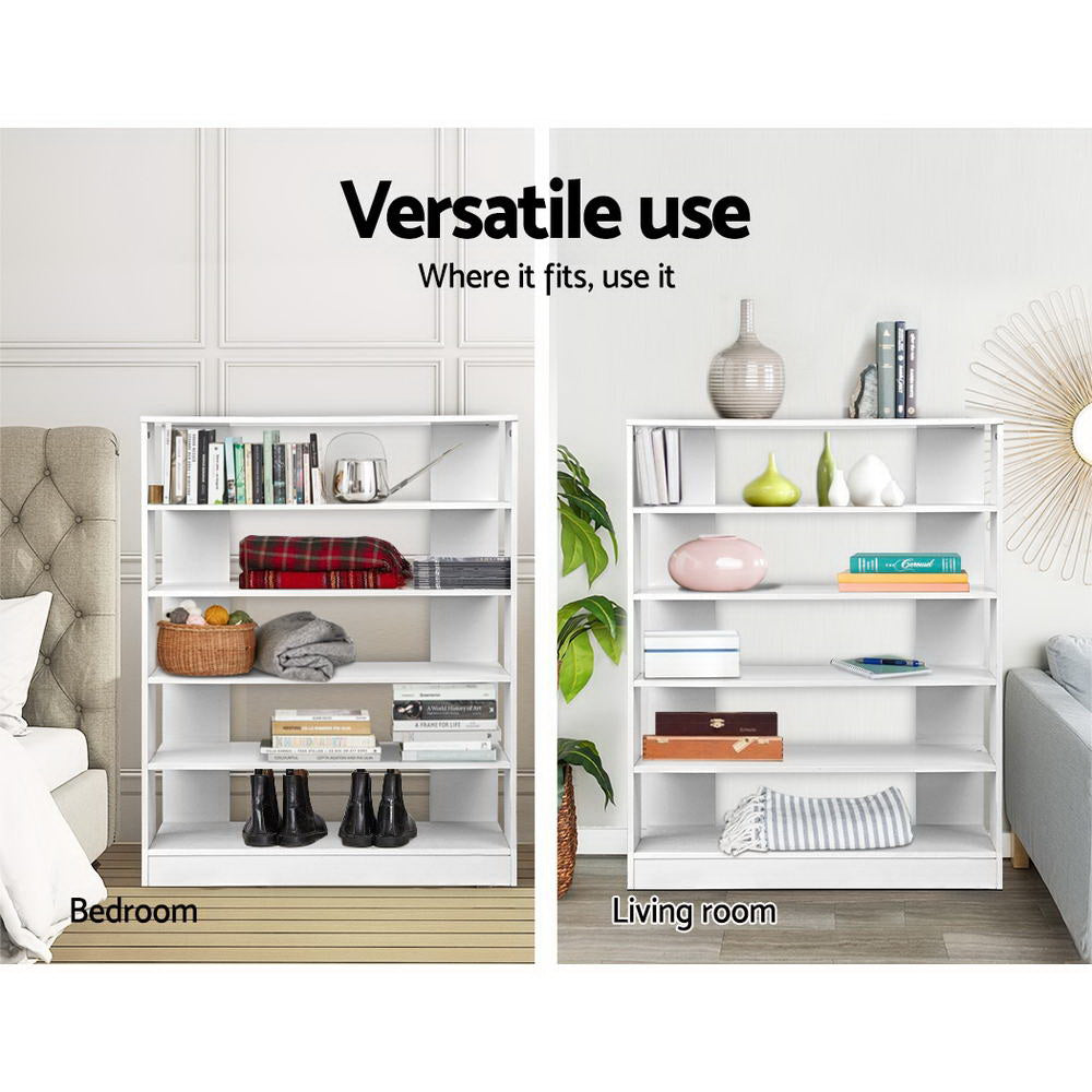 Marlook Shoe Rack Cabinet 30 Pairs 6-Tier Shelf White