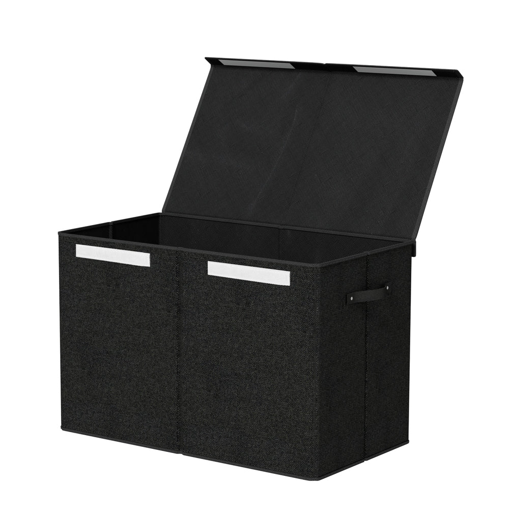 Marlook Large Toy Box Chest Storage with Flip-Top Lid Foldable Organizer Bins