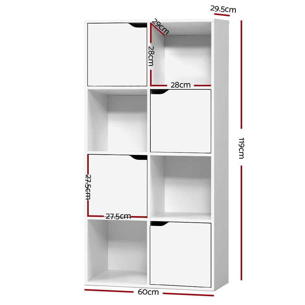 Marlook Bookshelf 8 Cube Shlef - DANA White