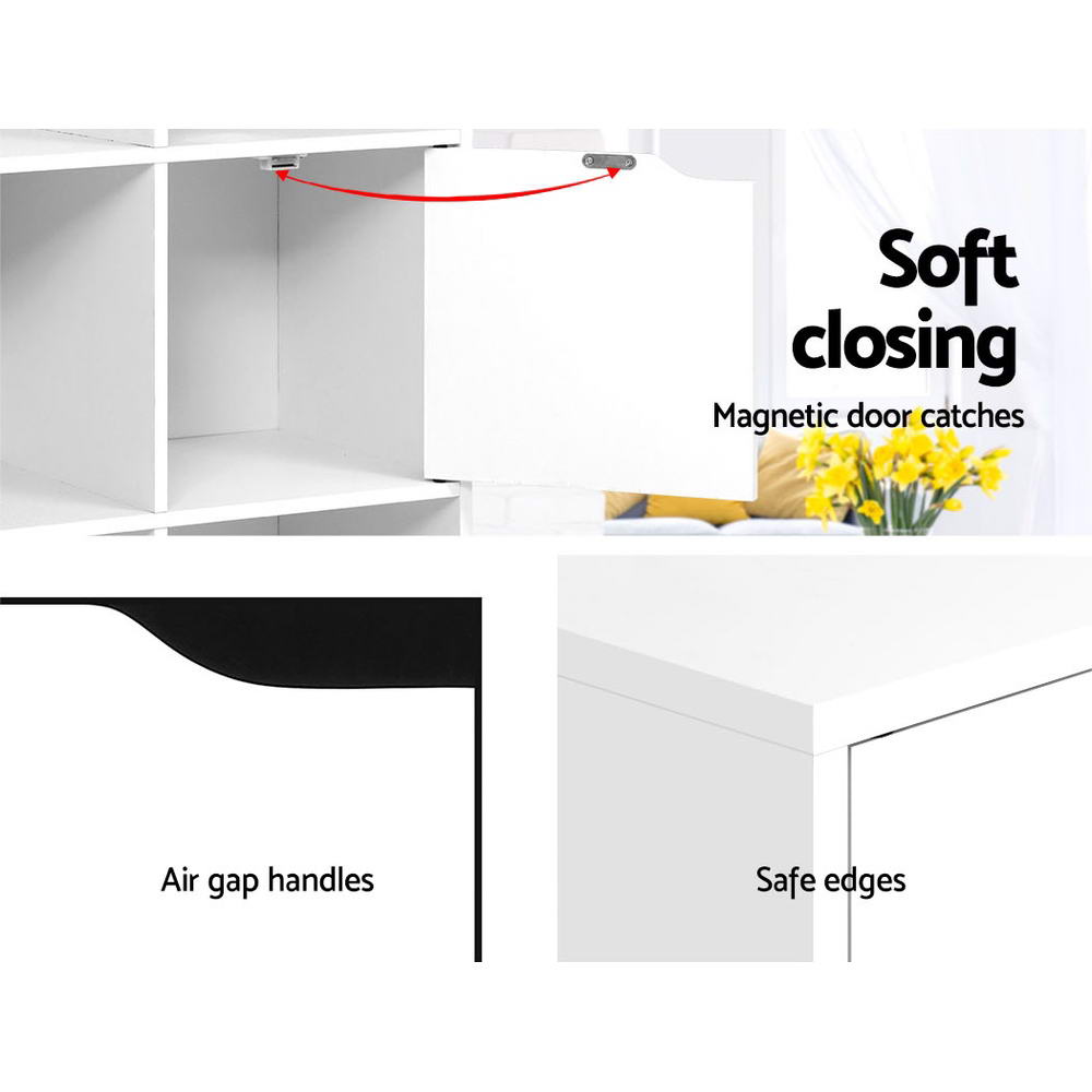 Marlook Bookshelf 8 Cube Shlef - DANA White