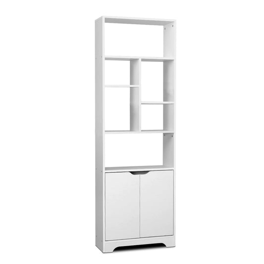 Marlook Bookshelf with Cabinet - GINA White