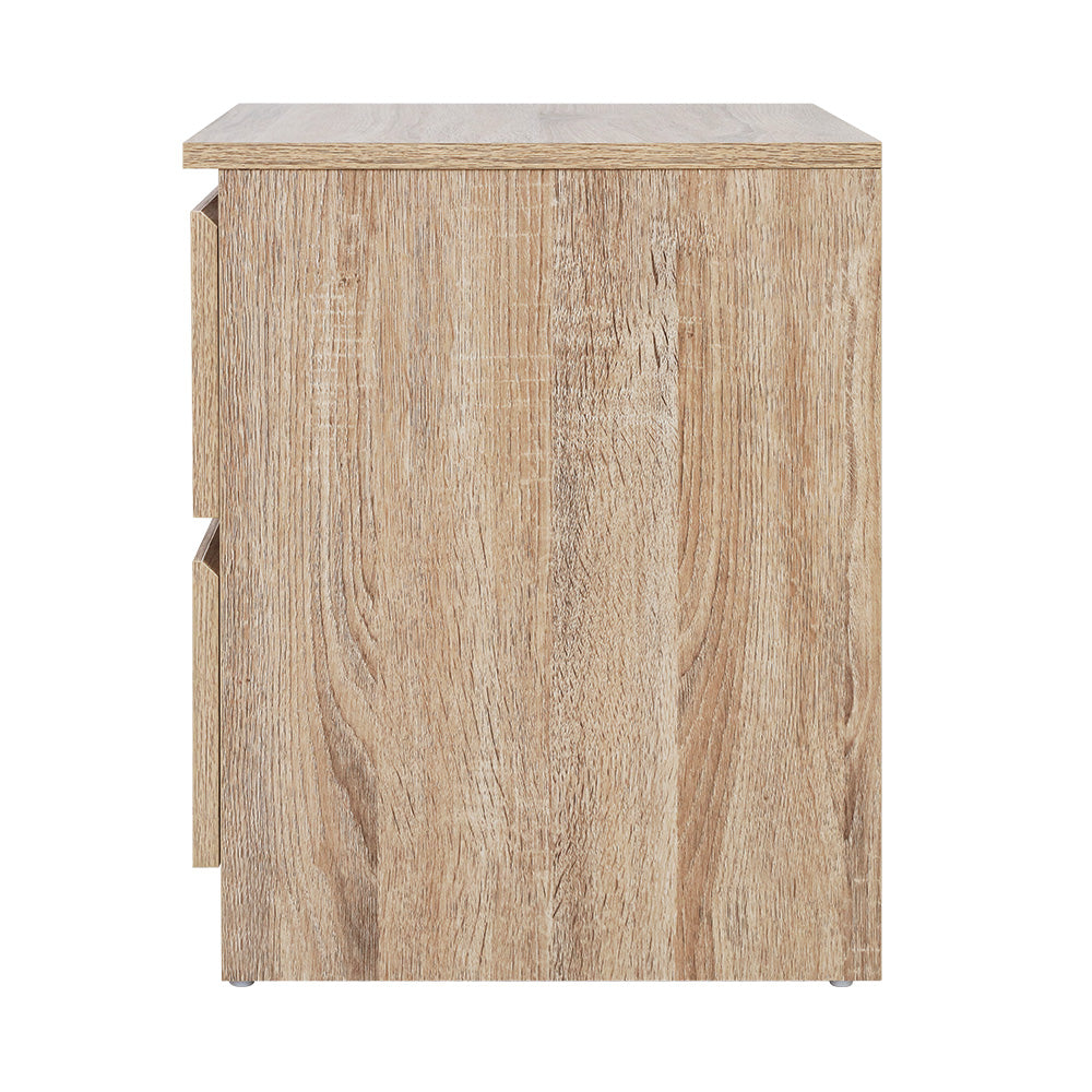 Marlook Bedside Table 2 Drawers - PEPE Oak