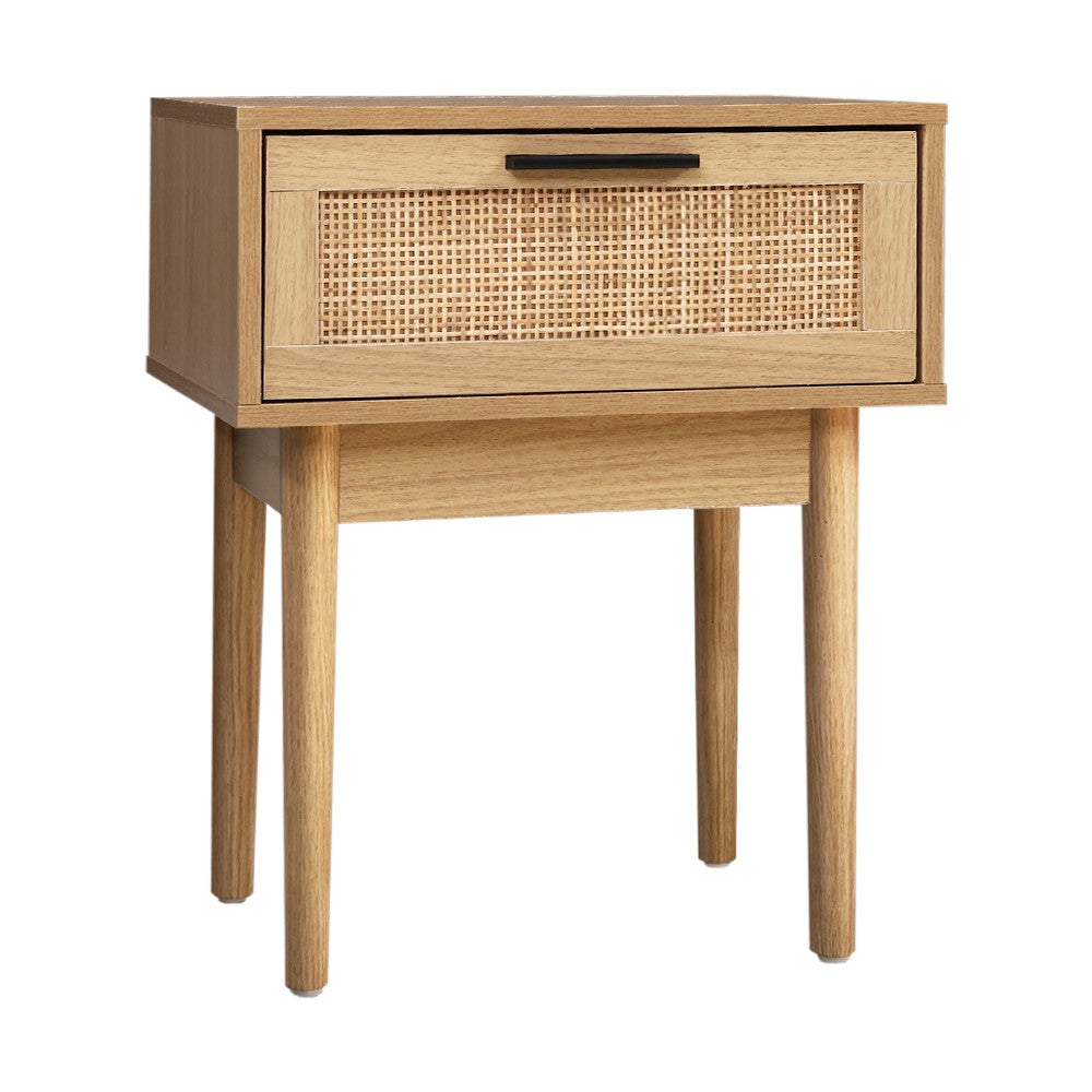 Marlook Bedside Tables Side Table Rattan Drawers Nightstand