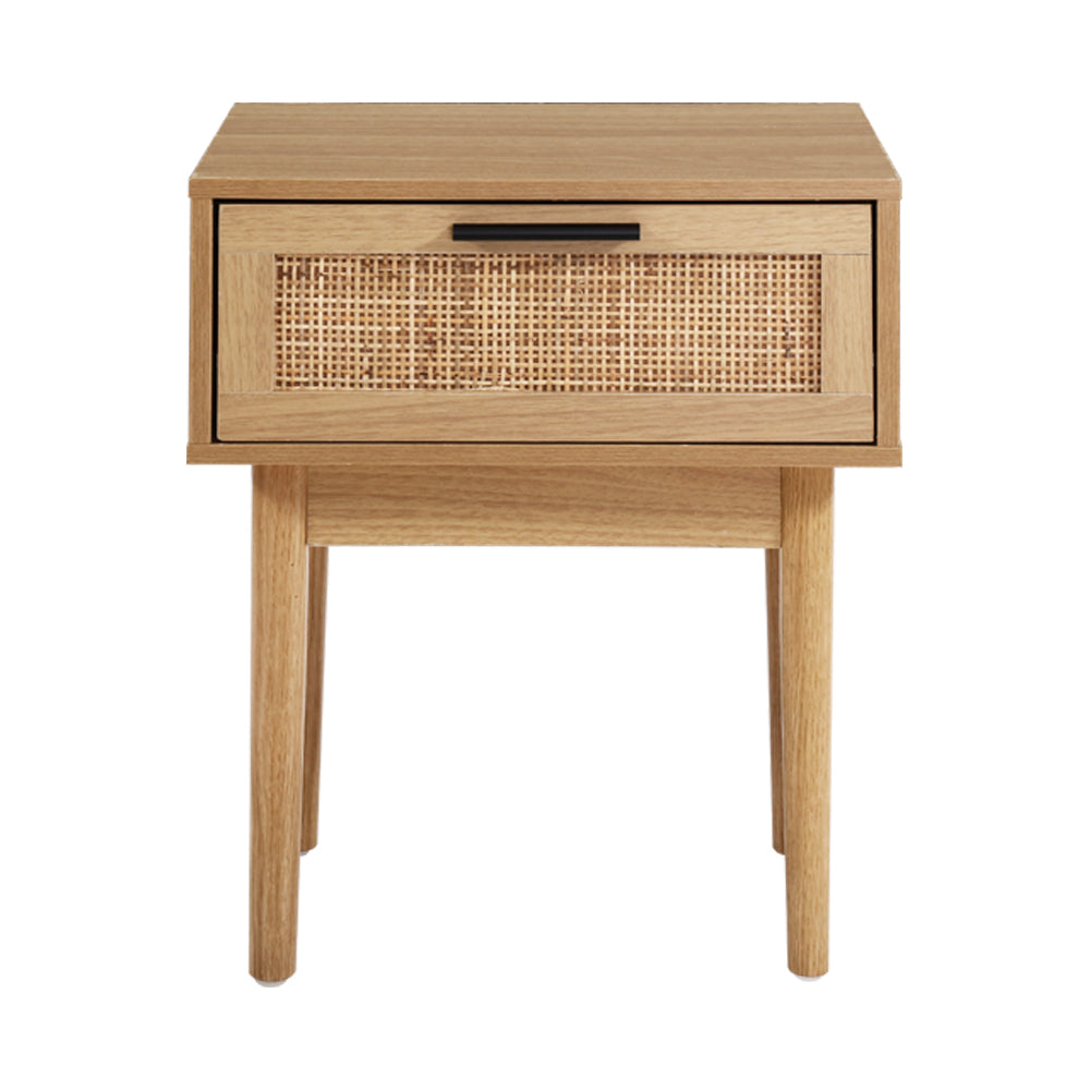 Marlook Bedside Tables Side Table Rattan Drawers Nightstand