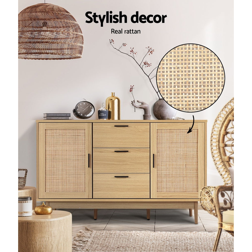 Marlook Rattan Buffet Sideboard - BRIONY Oak